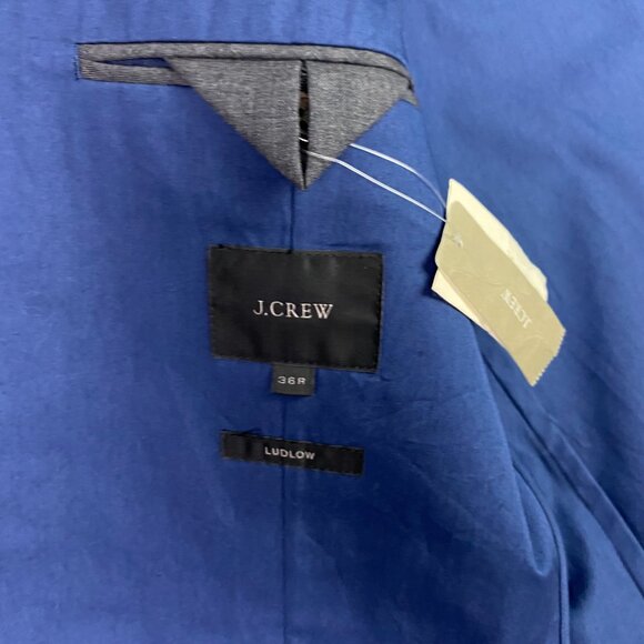 NWT J.CREW Ludlow Cotton Blazer Sport Coat Men's 36R Larusmiani Blue - Picture 7 of 15